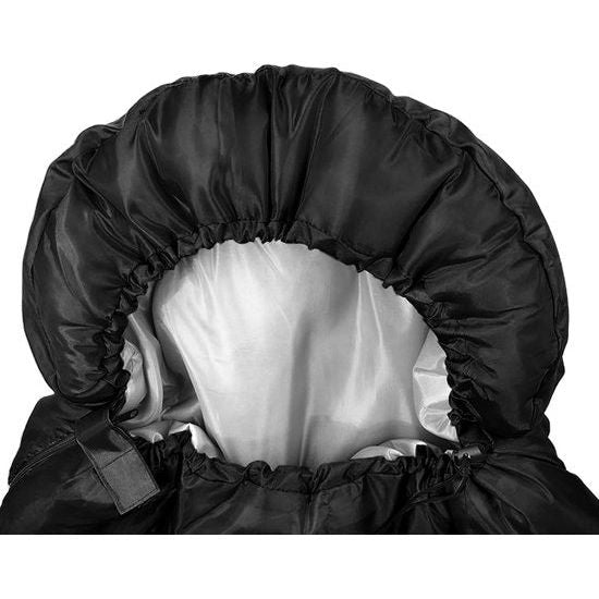 Slaapzak, 1,8 kg, voor alle seizoenen, -8 °C - 20 °C, winterslaapzak (220 x 75 cm), lichtgewicht, waterdicht en warm, voor volwassenen, rugzakreizen, wandelen en reizen, zwart