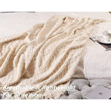 Woondecoratie Rustiek Bank Fauteuil Bedsprei Zacht Warm Gezellig Lichtgewicht Lente Zomer Reizen (50" x 60", Beige/Ivoor)