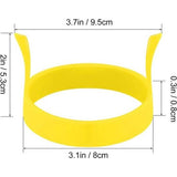 Gebakken Eivorm Siliconen, 10 Stuks Eierring Ronde Anti-aanbak Eivormers Hittebestendige Creatieve Gebakken Eivormen met Handvatten voor Gebakken Eieren, Pannenkoeken, Omeletten (Willekeurige Kleur)