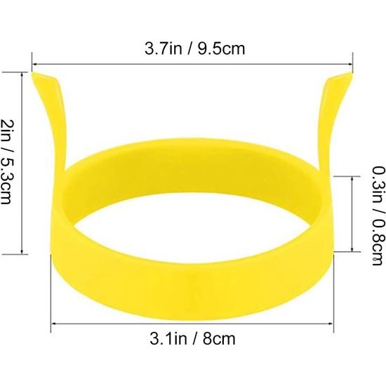 Gebakken Eivorm Siliconen, 10 Stuks Eierring Ronde Anti-aanbak Eivormers Hittebestendige Creatieve Gebakken Eivormen met Handvatten voor Gebakken Eieren, Pannenkoeken, Omeletten (Willekeurige Kleur)