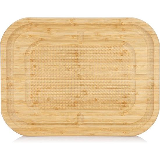 Mahlzeit Bamboe snijplank met antislip snijvlak snijplank hout met sapgoot serveerplank van bamboehout hout voor de keuken