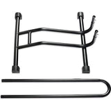 2 stuks fietsstandaard in zwart of zilver, vloerstandaard, vrijstaand, wielstandaard, 38 x 42 x 75 cm, kleur: zwart