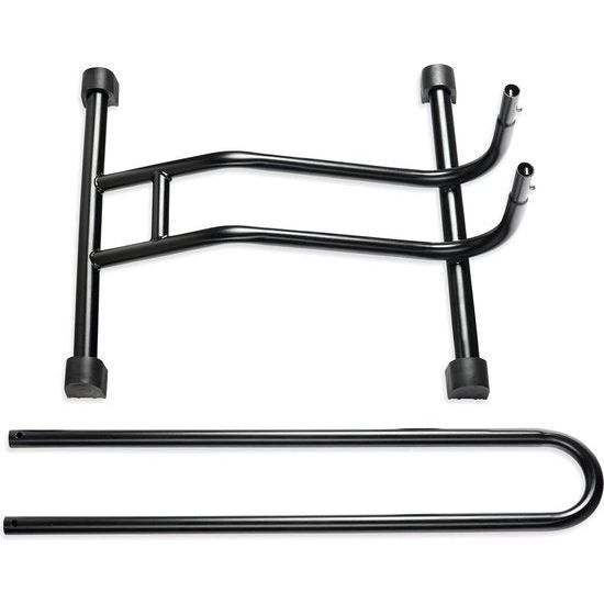2 stuks fietsstandaard in zwart of zilver, vloerstandaard, vrijstaand, wielstandaard, 38 x 42 x 75 cm, kleur: zwart