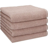 Set van 4 handdoeken handdoeken handdoeken afmetingen 50x100 cm 100% katoen kleur cappuccino