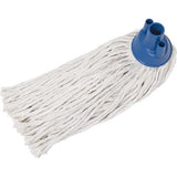 Dweilmop katoenen set, 4 stuks, met robuuste steel, geschikt voor poetsemmers met pers, uit nat en droog dweilen voor de huishoudencollectie