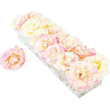 Duidelijke bloemenvaas tafel middenstuk 37cm lang lage hoogte acryl vaas rechthoek bloemstuk voor eettafel middenstukken bruiloft huisdecoratie