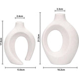 Witte keramische vaas, set van 2 pampasgras vazen Witte keramische vaas, set van 2 pampasgras vazen