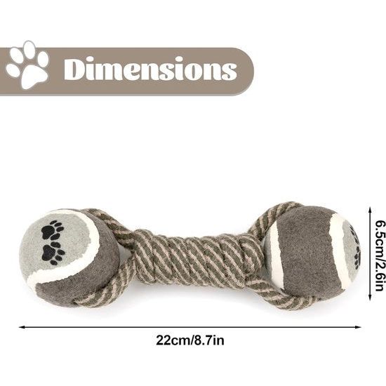 Hondenspeelgoed, robuust touwkauwspeeltje voor agressieve kauwers, interactief touwtrekken, hondentouwen voor honden, tandenpoetsen