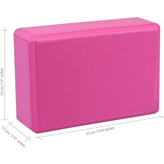 Yogablokken 2-delig - comfortabele fitnessschuimbakstenen, anti-aanslag - lichtgewicht en vriendelijke reis (roze)