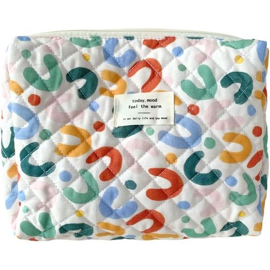 Cosmetische tas, make-uptas, draagbare make-uptas voor dames en meisjes, make-uporganisator, reistoilettas voor damesmeisjes (kleurrijk)