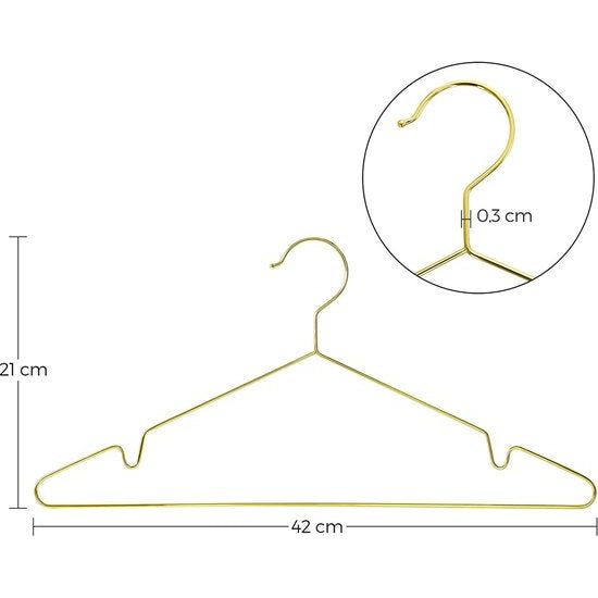 Kleiderbügel aus Metall 20er Set Gold