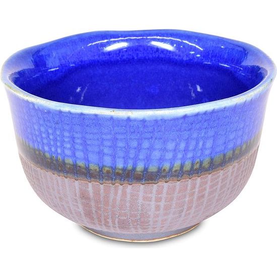 Traditionele Japanse Yunomi Cups 80ml Mini Matcha Bowl Blauw TEKKOKU AI Design voor Groene Thee Matcha Thee Set van 2