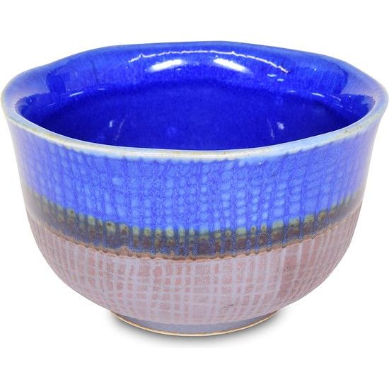 Traditionele Japanse Yunomi Cups 80ml Mini Matcha Bowl Blauw TEKKOKU AI Design voor Groene Thee Matcha Thee Set van 2