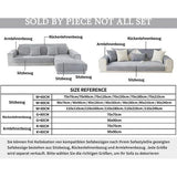 Bankhoes, bankovertrek, 1/2/3/4-zits, L-vorm, hoekbank, universele antislip bankovertrek, solide dikke gestructureerde bankbeschermer voor woonkamer