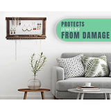 Boho Chic Jewellery Organiser Wall Mount with Detachable Bracelet Bar, 1 Shelf and 16 Hooks - Perfect Storage for Earrings, Necklaces and Bracelets - Jewellery Display