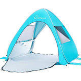 Uv-bescherming 50+ pop-up strandschelptent voor S (2-3) personen/L (3-4) personen automatische strandtent met uittrekbare bodem gezinnen draagbare baby strandtent voor outdoor draagbare werptent