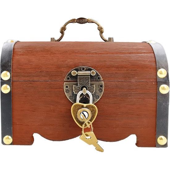 Hoogwaardige materialen: vintage houten schatkisten zijn handgemaakt door timmerlieden van hoogwaardig hout