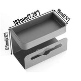 Zelfklevende badkamer hoekplank met deur - toiletpapier gezicht wassen cosmetische opslag zwart geen boren aluminium