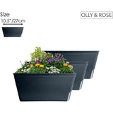 Lazy Planters Zelfwater gevende plantenpot, matzwart, set van 3