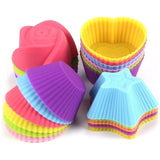 AVANA Herbruikbare muffinvormen van hoogwaardig silicone, milieuvriendelijke muffinvormpjes, cupcake, bakvormen, muffinvormpjes, 8 kleuren, set van 36