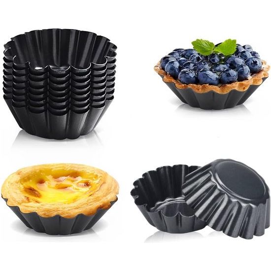12 stuks eieren cakevorm cupcakes muffin vorm mini taartvorm mentall eiercakevorm taartvormen voor pudding, cake, cupcake, muffin