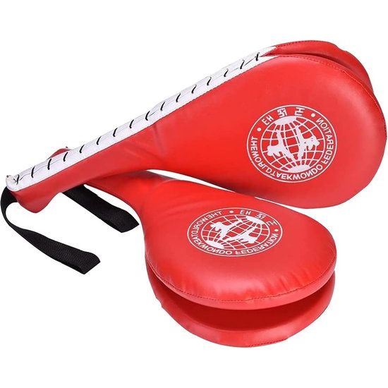 Taekwondo Kick Pads, Target Durable TKD Kicking Targets Training Padles, Double Strike Pads voor Kickboksen en Karate Training Striking Pads (rood, 2 stuks)