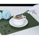 zwarte espressolepels, 5,5 inch mini-koffielepels, kleine roestvrijstalen lepels, theelepel voor desserts, set van 6, vaatwasmachinebestendig