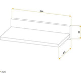 Wandplank 30 x 8 x 19 cm, houten plank, grijze boekenplank, organisator boekenkast, wandplank, plantenplank, woonkamer Vertaling: Muurplank 30 x 8 x 19 cm, houten plank, grijze boekenplank, organisator boekenkast, muurplank, plantenplank, woonkamer