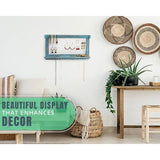 Boho-Chic Organizer voor sieraden, wandrek met afneembare armbandstang, met 16 haken, perfecte opslag voor oorringen, halskettingen en armbanden, sieradendisplay