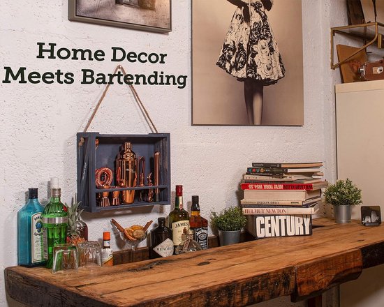 Cocktailshakerset 11-delig. - Cocktailset van roestvrij staal met baraccessoires - koper