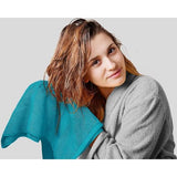 8-delige handdoekenset van katoen met ophanghaakjes, 2 badhanddoeken, 2 handdoeken en 4 waskleppen - (turquoise)