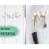 Gietijzeren geweihaak Vintage antieke metalen afwerking Beugel Beugel met haak | Geleverd met schroeven en pluggen