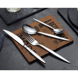 24-delige bestekset, serviesset, roestvrij stalen bestekset, hoogglans gepolijst, vaatwasmachinebestendig (set voor 6 personen)