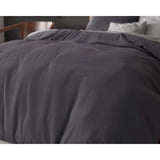 100% Katoen Dekbedovertrek 155cm x 220cm Antraciet/Grijs - Zacht & strijkvrij dekbedovertrek met rits - Tweekleurig dekbedovertrekset met 2 kussenslopen 80cm x 80cm