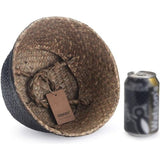 Zeegrasmand, bloempot, natuurmand, geweven wasmand met handvat voor planten, speelgoed, opslag (zwart)