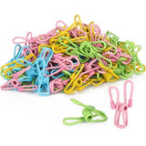 100 x wasknijpers van metaal, duurzame handdoekklemmen in bonte kleuren, strandhanddoekklemmen, kleurrijke klemmen, 100 stuks