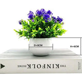 Kunstplant, kleine mini-kunstplanten in pot, 3-delige set, plantenkunstbloemen in pot, driekleurig, voor interieur en slaapkamer, decoratie voor badkamer, woonkamer, huis, kantine, huis, balkon