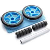 Roller Classic, buiktrainer voor het versterken van de kernspieren, fitnessapparaat voor thuis, buikspiertrainer inclusief kniebeschermer, 28 x 16 cm (L x Ø)