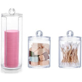 Katoenen Make up Organizer, Wattenschijfje met Houten Deksel, Katoenen Wandgemonteerde Make Updoos voor Make up Remover Pads