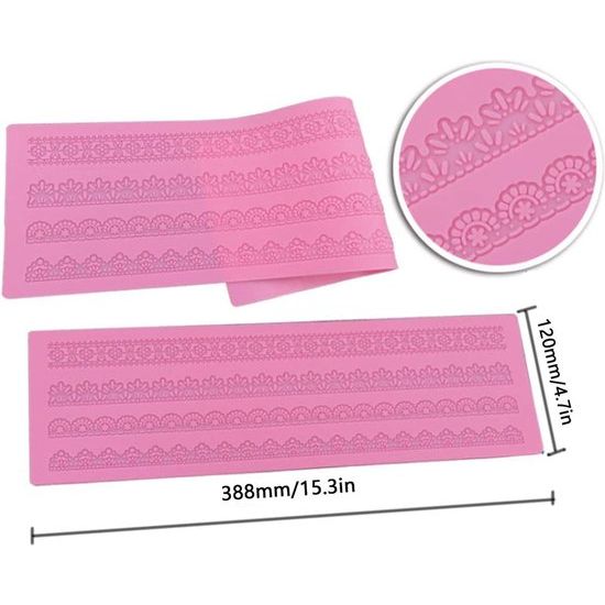 Bloem Patroon Silicone Lace Mat Cake Mat Fondant Mould Silicone Cake Lace Mould bakken Lace Silicone Mat Cake Decorating Tool voor Cake Decorating Lace Effect Fondant Classic Pattern