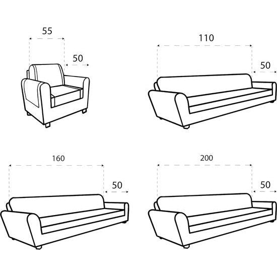 Fauteuilbeschermer Relax MALU, 1-zits - omkeerbaar gevoerde bankbescherming. Kleur Rood