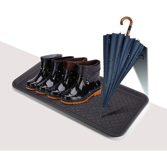 3 x XL schoenafdruipbak, schoenenmat, legplank, 76 x 38 x 3 cm met verhoogde rand, hoewel afdruipbak voor schoenen, rain, herfst, winter, puppyonderlegger, ook voor katten