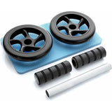 Roller Classic, buiktrainer voor het versterken van de kernspieren, fitnessapparaat voor thuis, buikspiertrainer inclusief kniebeschermer, 28 x 16 cm (L x Ø)