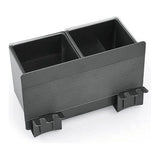 Houder - Tandenborstel Badkamer Zwart Ruimte Aluminium 2 Gleuven Tandenborstelbeker Opbergdoos Zonder boren Automatische installatie - Zelfklevend