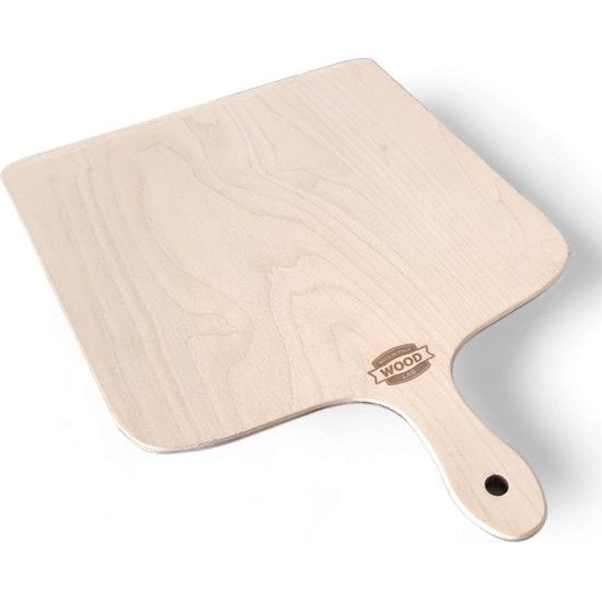 izzaschuiver van berkenhout, 30 x 41,5 x 7 mm, glad oppervlak, pizzaschep, pizzabord, broodplank, flambéeplank,