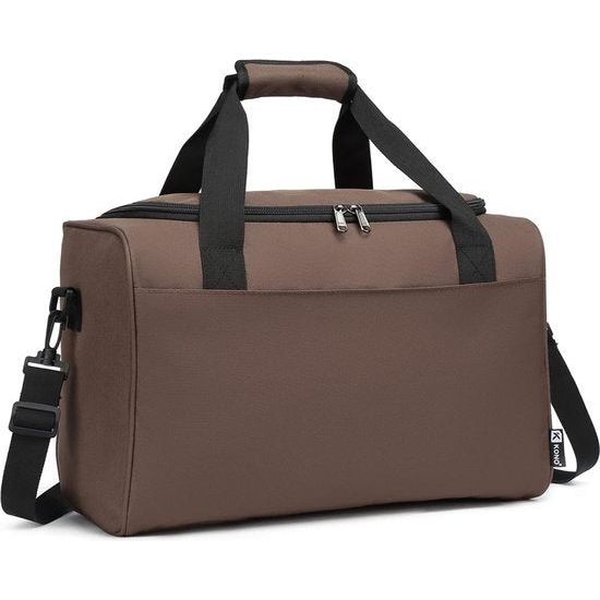 Weekender reisbagage 40 x 20 x 25 grote maximale handbagage voor dames en heren, bruin