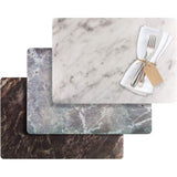 Placemats / placemats, 4 stuks, 43,5 x 30 cm, PET, zwart, Saleen Edition: marmer