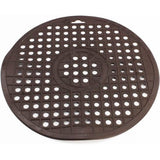 2 x spoelbakinleg - ronde spoelbakmat - inleg voor spoelbakken beschermt het oppervlak van de gootsteen en het servies (2 stuks - bruin)