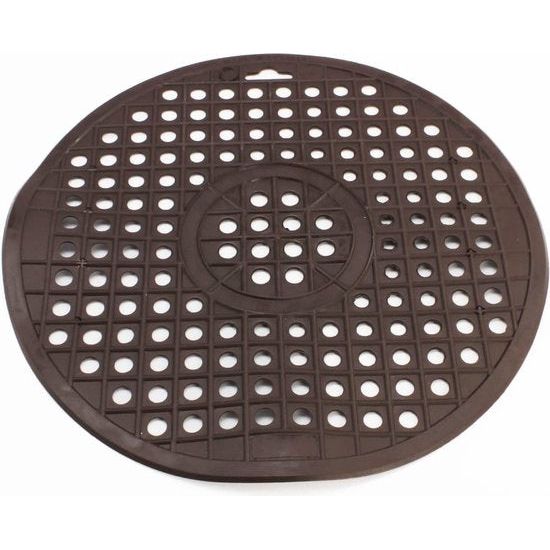 2 x spoelbakinleg - ronde spoelbakmat - inleg voor spoelbakken beschermt het oppervlak van de gootsteen en het servies (2 stuks - bruin)
