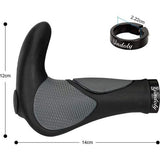 Fietshandgreep, ergonomisch, kan aan elk fietsstuur bevestigd worden, voor perfecte grip, antislip, voor mountainbikes, zwart/grijs